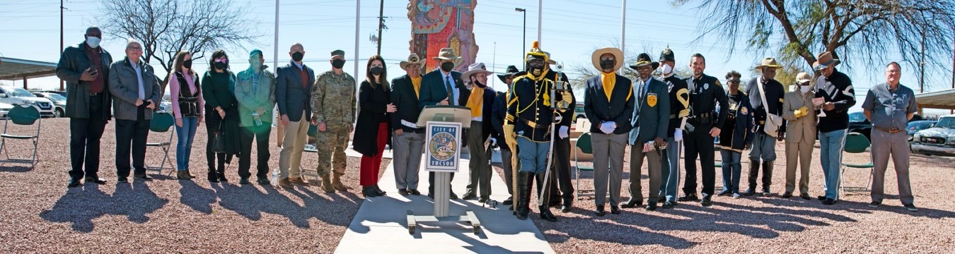 En comunidad marzo 2022. Tucsonans gathered yesterday to celebrate Black History Month at the #BuffaloSoldiers Memorial Plaza Hola Tucson Mgz