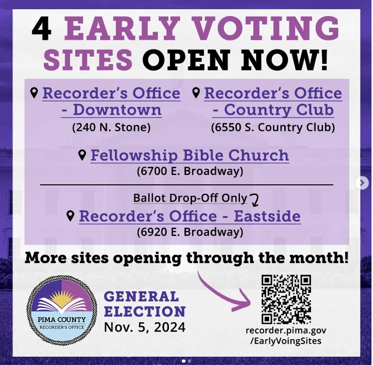 ¡La votación anticipada ha comenzado! Si están registrados para votar, su boleta debe estar en camino. ¡Revisen su buzón!